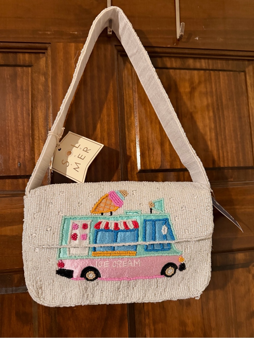 NWT Ice Cream Truck Beaded bag purse